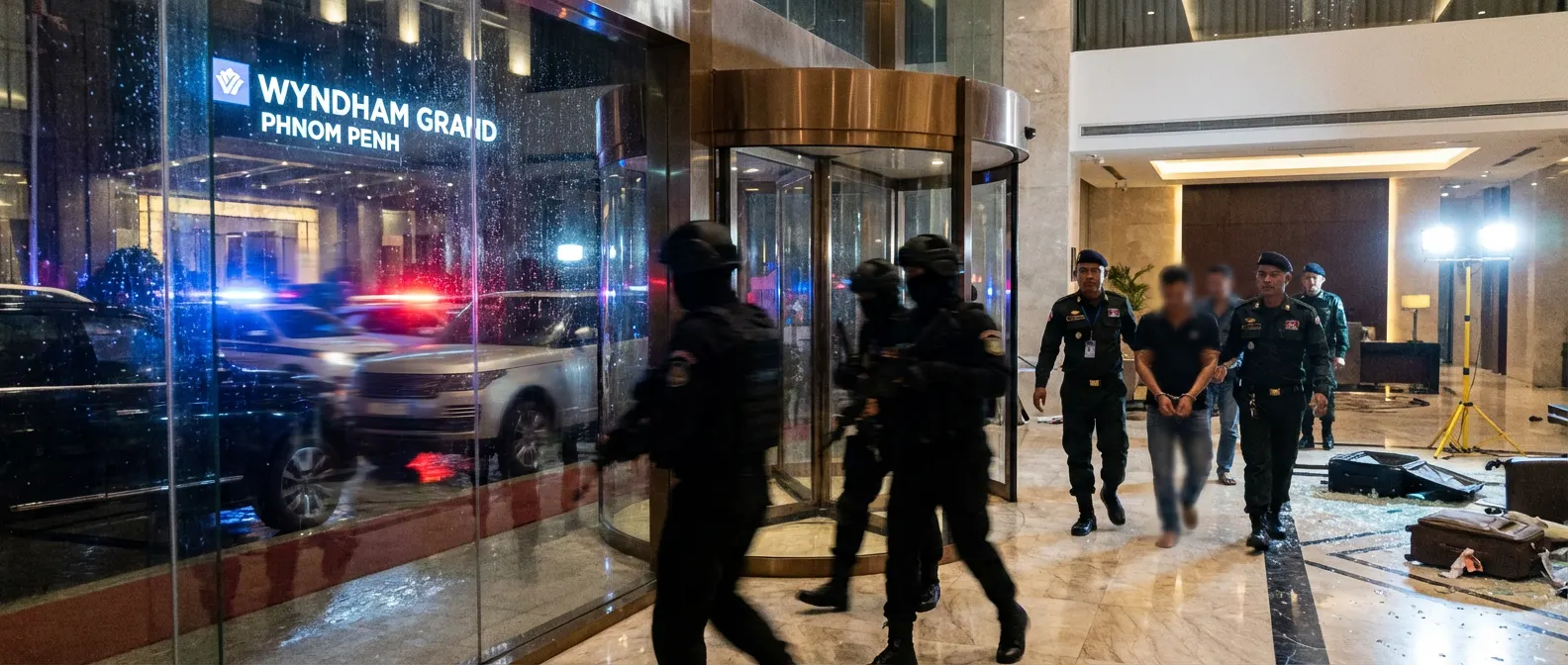 Cambodia Passes Life Sentence Scam Law — Then Immediately Raids a 5-Star Hotel and Arrests 311 Foreign Nationals